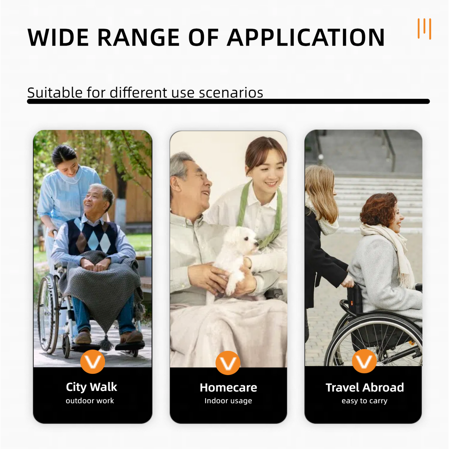Wheelchair Manual Transport Folding Aluminum 20 In Seat 275 LB Black Gray