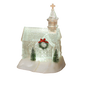 Lighted Church Waterglobe with Spinning Water