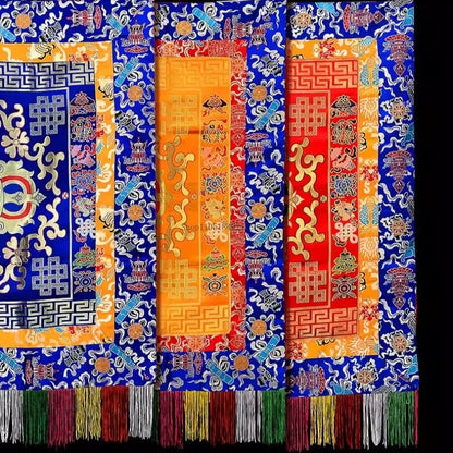 Tibetan Cross Vajra Embroidered Offering Cloth