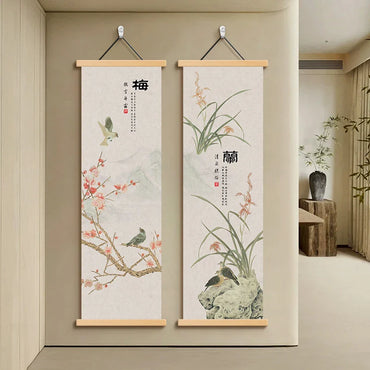 Landscape solid wood scroll painting, home decoration painting, poster wall art wall, art decoration canvas