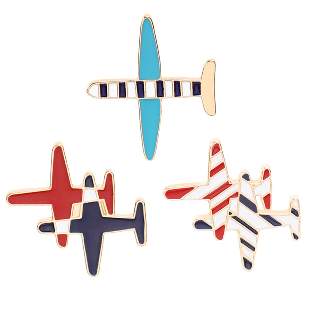 Personalized Alloy Striped Combat Brooch
