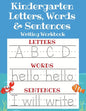 Kindergarten Letters, Words & Sentences Writing Workbook: Kindergarten Homeschool Curriculum Scholastic Workbook to Boost Writing, Reading and Phonics - Paperback