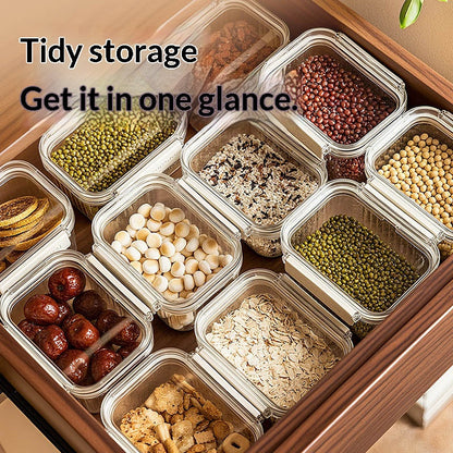 Airtight Square Storage Jars with Lids – Food-Grade