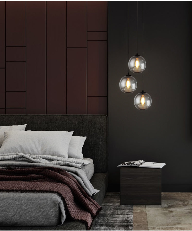 Nordic Creative Glass Chandelier Cafe