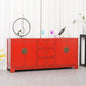 Chinese Solid Wood Gold Sideboard – Ming & Qing Inspired 4‑Door Foyer & Dining Cabinet