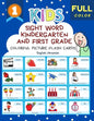 Sight Word Kindergarten and First Grade Colorful Picture Flash Cards English Ukrainian: Learning to read basic vocabulary card games. Improve reading - Paperback