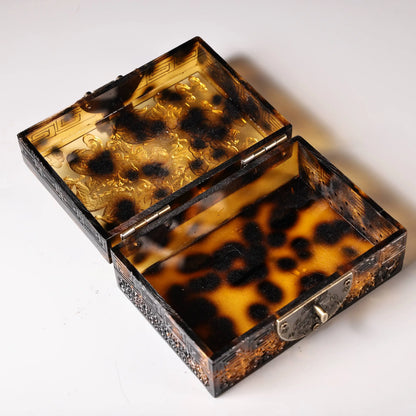 4" Old Hawksbill Turtle High Relief Long Box Amulet