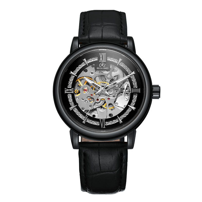 European And American-style Mens Fashionable Hollow-out Mechanical Watch