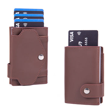 Anti-Scan RFID Card Holder PU Leather Coin Purse Demagnetization-Proof Multi-Card Wallet