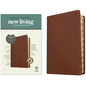 NLT Thinline Center-Column Reference Bible, Filament Enabled (Leatherlike, Rustic Brown, Indexed, Red Letter) - Imitation Leather