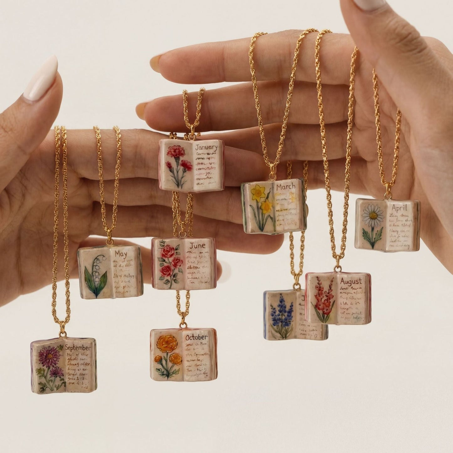 Retro Book Necklace For Women