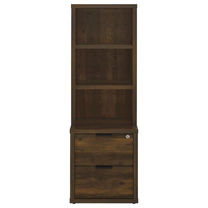 Westpark 3-piece Wall Unit Bookcase Set with USB Dark Pine