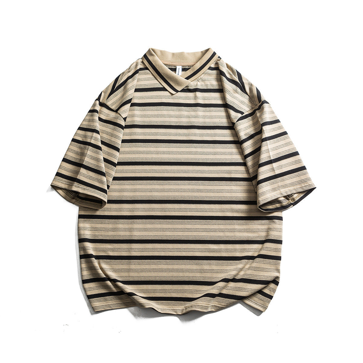 Men's Retro Striped Bottoming Pullover