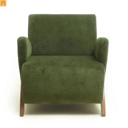 Accent Chair Plush Velvet Dark Green 28in Wide High-Resilience Foam