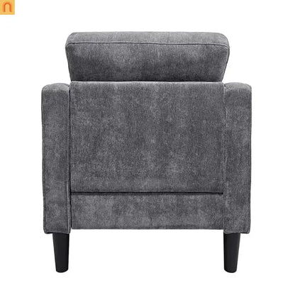 Accent Chair Mid-Century Linen Gray Pocket Spring 380 lb 30in