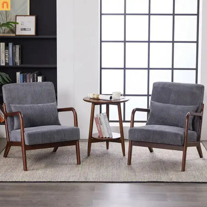 Accent Chair Mid-Century Dark Gray 28in