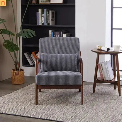 Accent Chair Mid-Century Dark Gray 28in