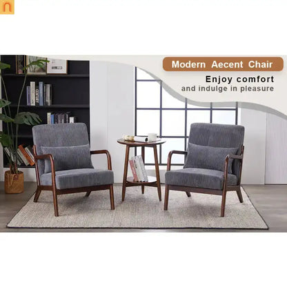 Accent Chair Mid-Century Dark Gray 28in