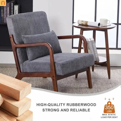 Accent Chair Mid-Century Dark Gray 28in