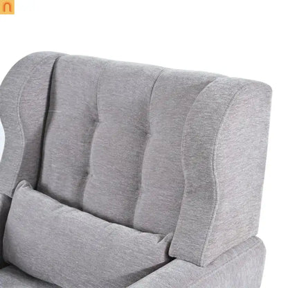 Accent Chair Modern Chenille Gray Rubberwood Waist Pillow 275 lb 28in