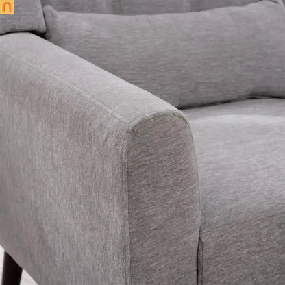Accent Chair Modern Chenille Gray Rubberwood Waist Pillow 275 lb 28in