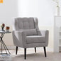 Accent Chair Modern Chenille Gray Rubberwood Waist Pillow 275 lb 28in