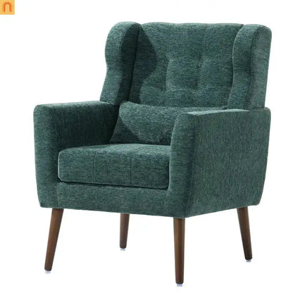 Accent Chair Modern Chenille Blackish Green Rubberwood 275 lb 28in