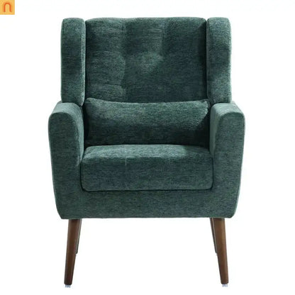 Accent Chair Modern Chenille Blackish Green Rubberwood 275 lb 28in