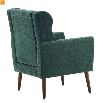 Accent Chair Modern Chenille Blackish Green Rubberwood 275 lb 28in