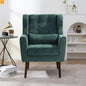 Accent Chair Modern Chenille Blackish Green Rubberwood 275 lb 28in
