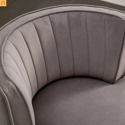 Accent Chair Barrel Swivel Velvet Gray 360 Degree 300 lb 25in