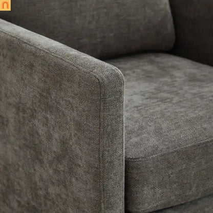 Accent Chair Square Swivel Chenille Charcoal 360 Degree 300 lb 30in