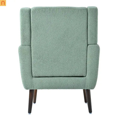 Accent Chair Modern Teddy Fabric Light Green Rubberwood 275 lb 28in