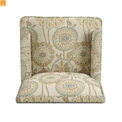 Accent Chair Modern Fabric Beige Yellow Birch Legs Pocket Spring 220 lb