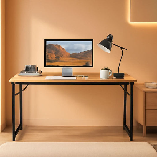 47.2-Inch Computer Desk With Metal Frame For Home Office