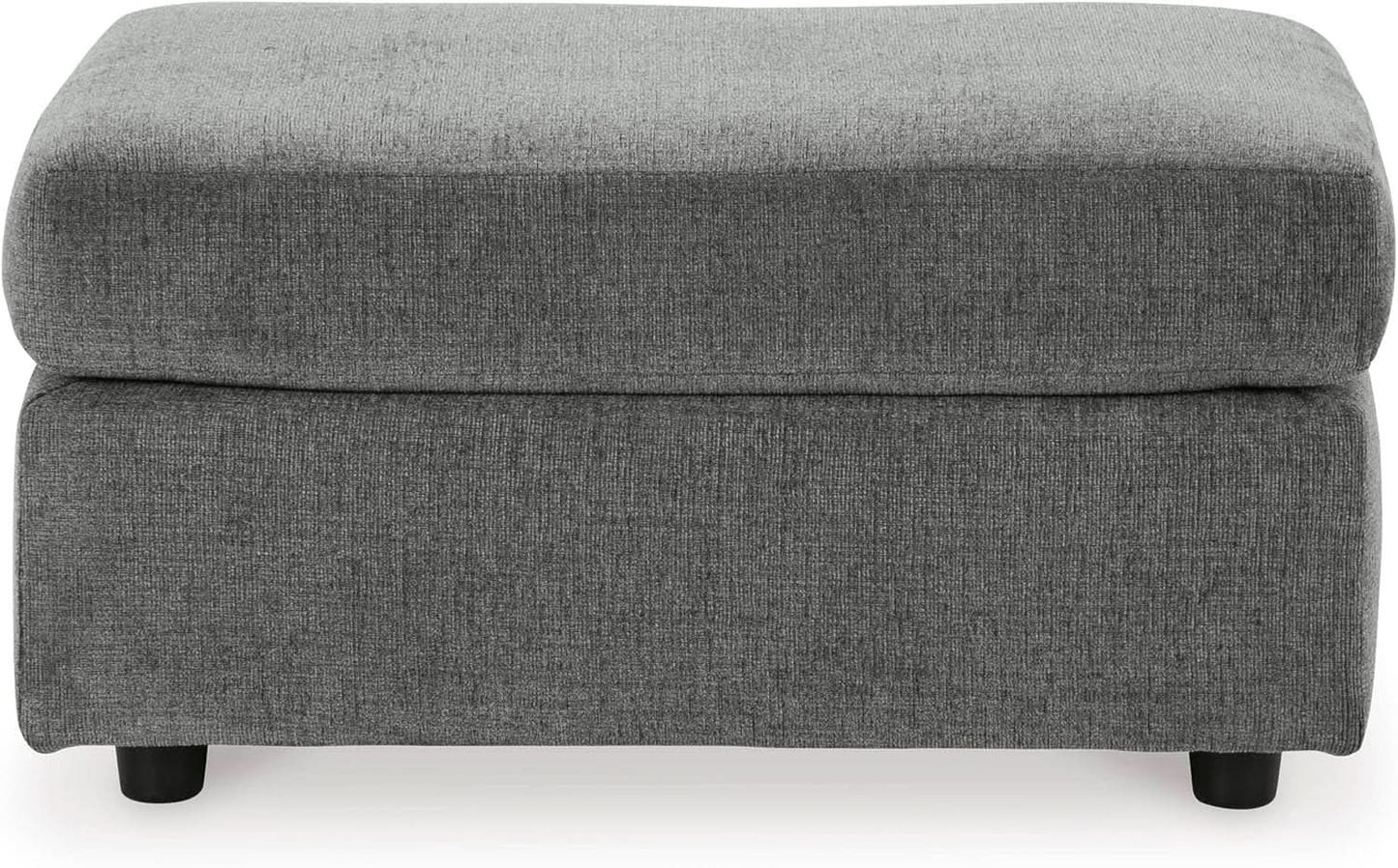 Stairatt Rectangular Gray Upholstered Ottoman Cushioned
