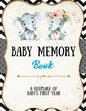 Baby Memory Book: Baby Memory Book: Special Memories Gift, First Year Keepsake, Scrapbook, Attach Photos, Write And Record Moments, Journal - Paperback