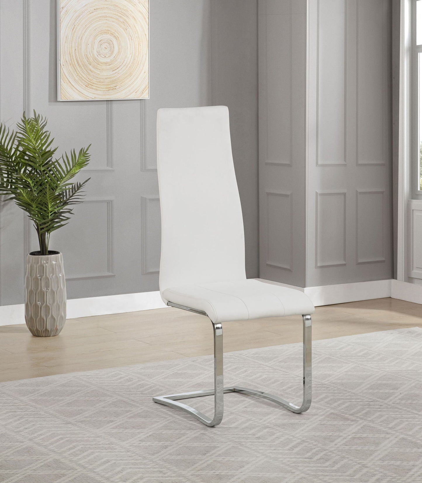 Montclair Upholstered Dining Side Chair White (Set of 4)