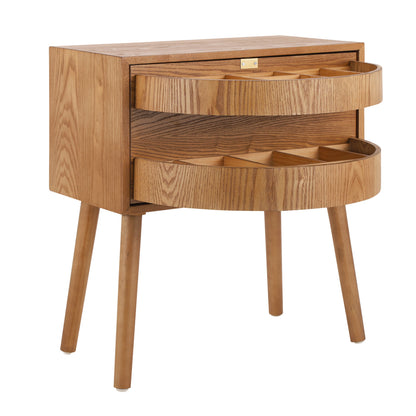 Rotating Hidden Compartment Nightstands, Mid Century Modern Concealment