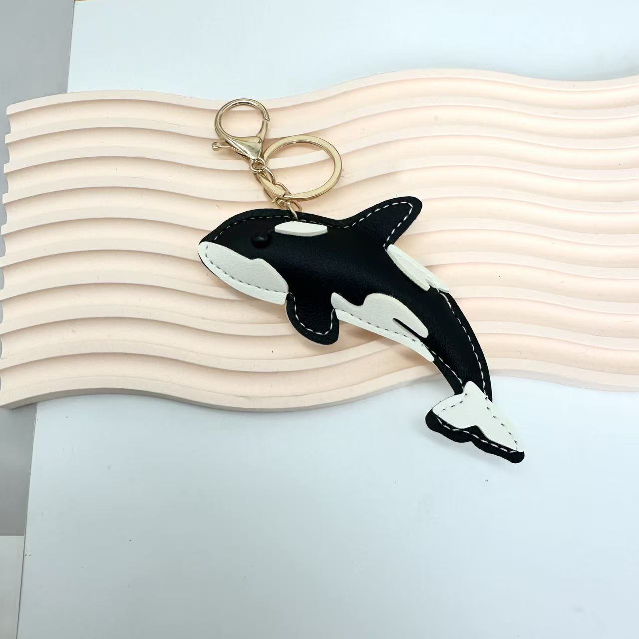 New-style Marine Animal Keychain Made Of PU Leather Shark