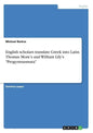 English scholars translate Greek into Latin. Thomas More's and William Lily's "Progymnasmata" - Paperback