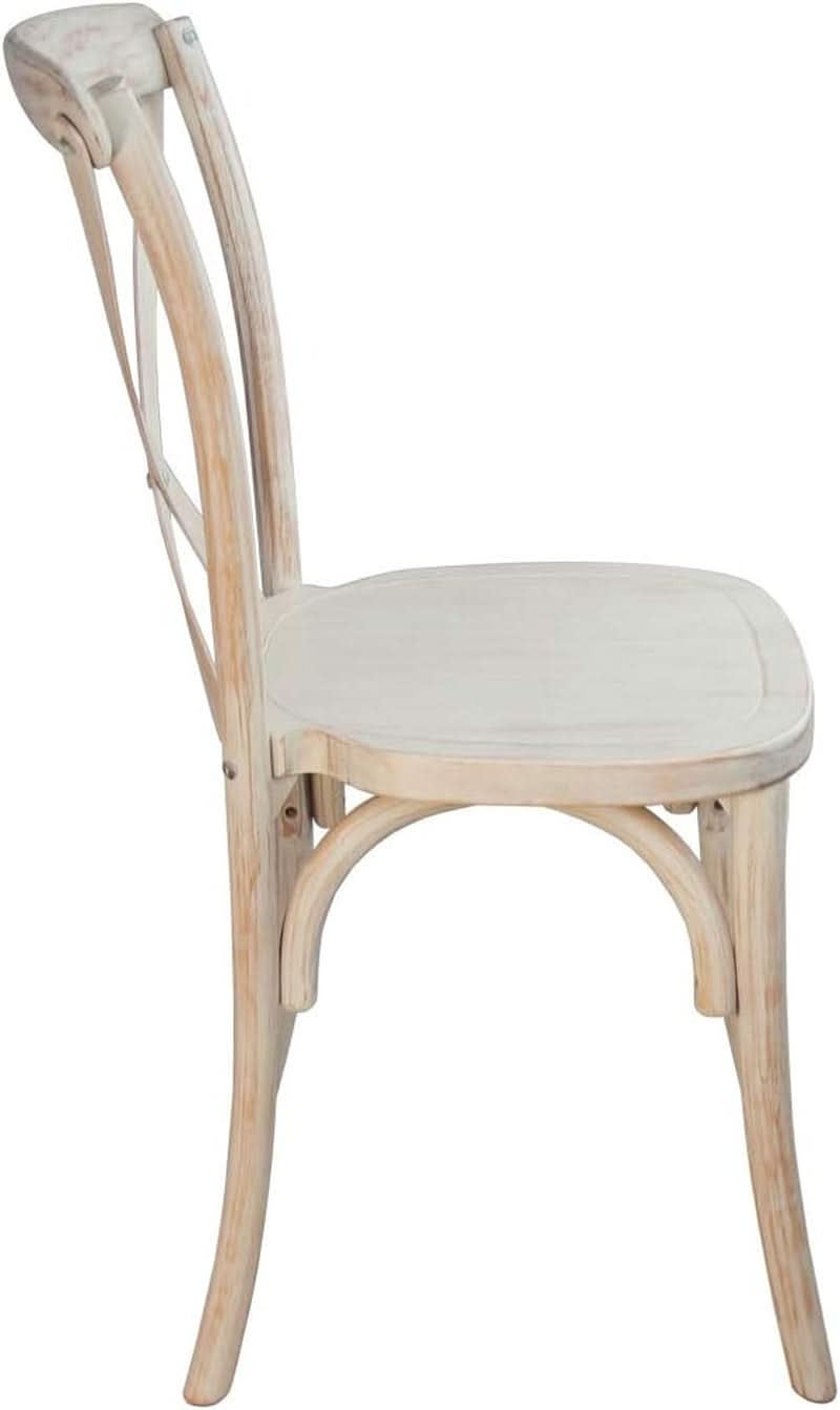 2 Pack Lime Wash X Back Dining Chairs Stackable For Banquet Hall And Dining Room Areas