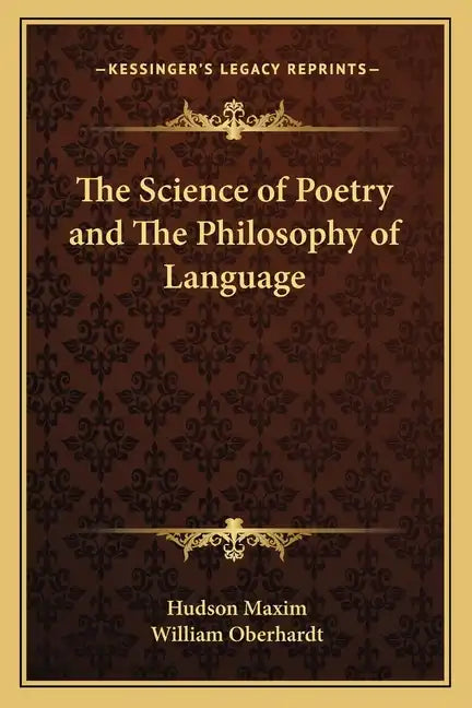 The Science of Poetry and the Philosophy of Language - Paperback