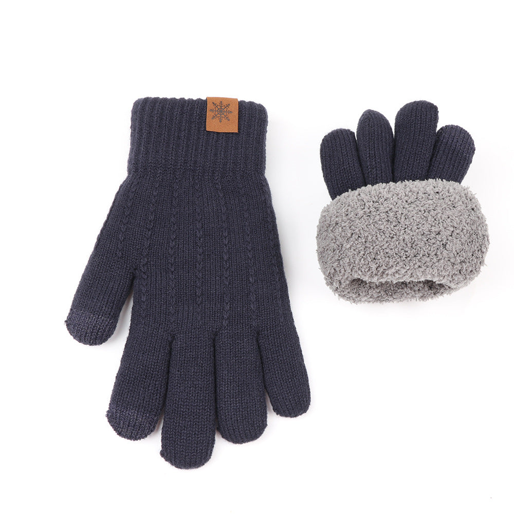 Gloves Outdoor Riding Wind-proof And Cold Protection Fleece-lined Thickened