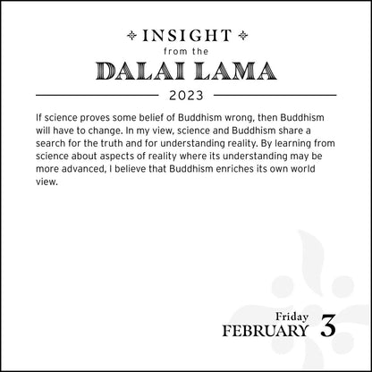 Insight from the Dalai Lama 2023 Day-to-Day Calendar