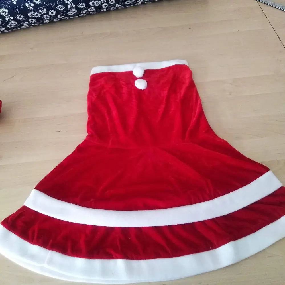 Adult Female Costumes Christmas Velvet Santa Dress