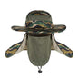 Adult Wide Brim Sun Hat with Neck Face Flap Cover