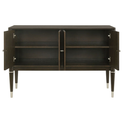 Reseda 4-door Dining Sideboard Server with Shelves Ash Brown