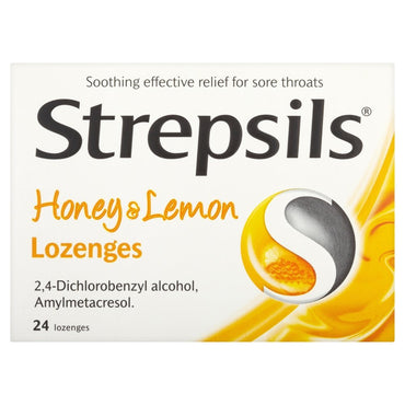 Strepsils Honey Lemon Throat Pastilles - 24 Pack