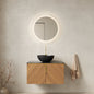 30' Bathroom Vanity with Sink, Floating Plywood 2 Doors Black Stone Black Bowl Basin